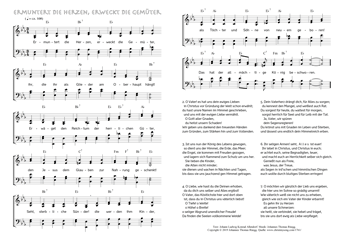Hymn score of: Ermuntert die Herzen, erweckt die Gemüter (Johann Ludwig Konrad Allendorf/Johannes Thomas Rüegg)