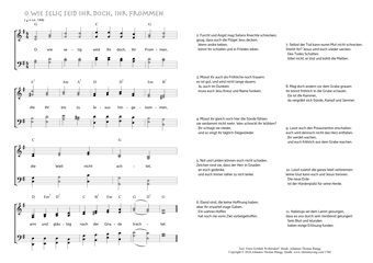 Hymn score of: O wie selig seid ihr doch, ihr Frommen (Ernst Gottlieb Woltersdorf/Johannes Thomas Rüegg)