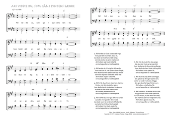 Hymn score of: Ak! vidste du, som går i syndens lænke (Hans Adolph Brorson/Johannes Thomas Rüegg)