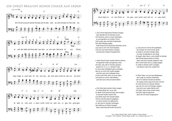 Hymn score of: Ein Christ braucht keinen Schatz auf Erden (Johann Michael Hahn/Johannes Thomas Rüegg)