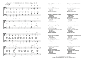 Hymn score of page 1 of: Warum sollt ich mich denn grämen? (Paul Gerhardt/Johannes Thomas Rüegg)