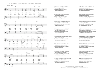Hymn score of page 1 of: Ich singe dir mit Herz und Mund (Paul Gerhardt/Johannes Thomas Rüegg)