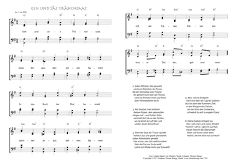 Hymn score of: Geh und säe Tränensaat (Johann Baptist von Albertini/Johannes Thomas Rüegg)