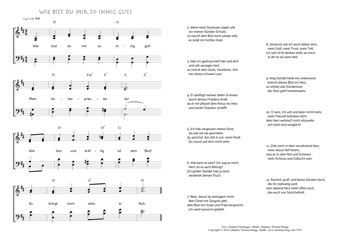 Hymn score of: Wie bist du mir so innig gut! (Gerhard Tersteegen/Johannes Thomas Rüegg)