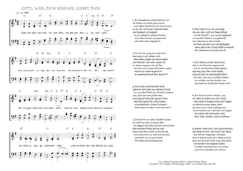 Hymn score of: Gott, wer dich kennet, liebet dich (Gerhard Tersteegen/Johannes Thomas Rüegg)