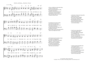 Hymn score of: Ich hab nun lang auf Sand gebaut - Der Herr, mein Fels (Johannes Thomas Rüegg)