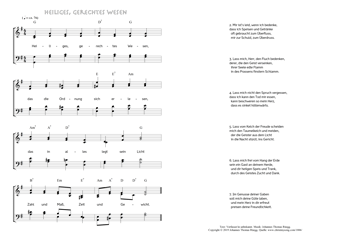 Hymn score of: Heiliges, gerechtes Wesen (Verfasser/in unbekannt/Johannes Thomas Rüegg)