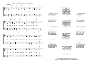 Hymn score of: Mit hjerte altid vanker (Hans Adolph Brorson/Johannes Thomas Rüegg)