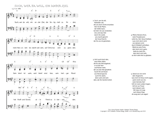 Hymn score of: Such, wer da will, ein ander Ziel (Georg Weissel/Johannes Thomas Rüegg)