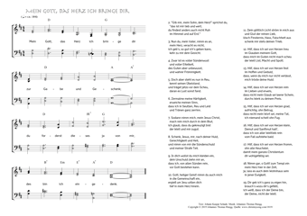 Hymn score of: Mein Gott, das Herz ich bringe dir (Johann Kaspar Schade/Johannes Thomas Rüegg)