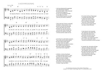 Hymn score of: Es liegt die Macht in meinen Händen - Missionsgesang (Meta Heusser-Schweizer/Johannes Thomas Rüegg)
