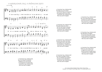 Hymn score of: O herrlicher Tag, o fröhliche Zeit (Cyriacus Günther/Johannes Thomas Rüegg)