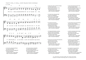 Hymn score of: Tritt hin, o Seel, und dank dem Herrn (Angelus Silesius/Johannes Thomas Rüegg)