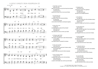 Hymn score of page 1 of: O Jesus Christ! dein Kripplein ist (Paul Gerhardt/Johannes Thomas Rüegg)
