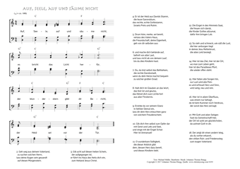Hymn score of: Auf, Seele, auf und säume nicht (Michael Müller/Johannes Thomas Rüegg)