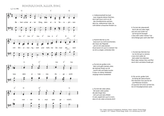 Hymn score of: Beherrscher aller Ding (Johann Anastasius Freylinghausen/Johannes Thomas Rüegg)