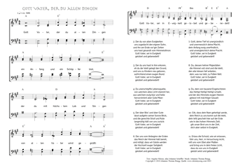 Hymn score of: Gott Vater, der du allen Dingen (Angelus Silesius/Johannes Thomas Rüegg)