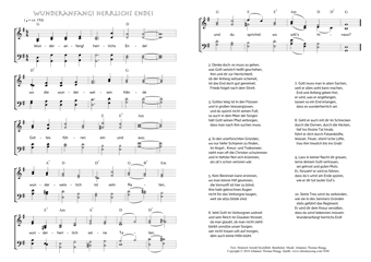Hymn score of: Wunderanfang! herrlichs Ende! (Heinrich Arnold Stockfleth/Johannes Thomas Rüegg)
