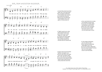 Hymn score of: Dir, dem weisesten Regierer (Johann Caspar Lavater/Johannes Thomas Rüegg)