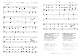 Hymn score of: Wenn der Herr, der aus dem Grab erwachte (Karl Bernhard Garve/Johannes Thomas Rüegg)