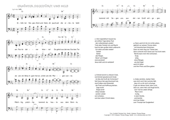 Hymn score of: Erhöhter Siegesfürst und Held (Gottlieb Christian Götz/Johannes Thomas Rüegg)