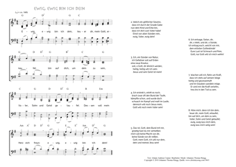 Hymn score of: Ewig, ewig bin ich dein (Johann Andreas Cramer/Johannes Thomas Rüegg)