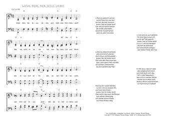 Hymn score of: Wohl dem, der Jesus liebet (Anna Sophia, Landgräfin von Hessen/Johannes Thomas Rüegg)