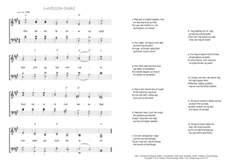 Hymn score of: Min første følelse og pligt - Morgen-Sang (Christian Fürchtegott Gellert/Johan Ernst Heilmann/Johannes Thomas Rüegg)
