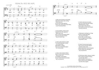 Hymn score of: Selbst in tiefsten Schmerzensstunden - Denn DU bist bei mir (Johannes Thomas Rüegg)