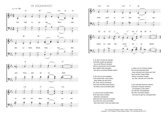 Hymn score of: Ich hab in guten Stunden - In Krankheit (Christian Fürchtegott Gellert/Johannes Thomas Rüegg)