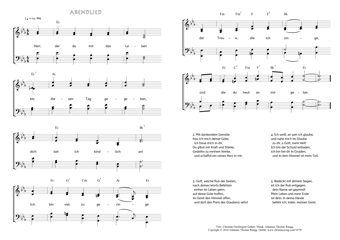 Hymn score of: Herr, der du mir das Leben - Abendlied (Christian Fürchtegott Gellert/Johannes Thomas Rüegg)