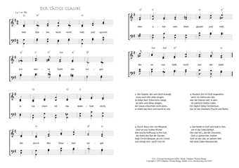 Hymn score of: Wer Gottes Wort nicht hält, und spricht - Der tätige Glaube (Christian Fürchtegott Gellert/Johannes Thomas Rüegg)