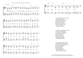 Hymn score of: Wenn Christus seine Kirche schützt - Der Schutz der Kirche (Christian Fürchtegott Gellert/Johannes Thomas Rüegg)