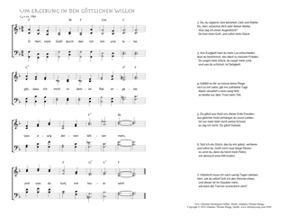 Hymn score of: O Herr, mein Gott! durch den ich bin und lebe - Um Ergebung in den göttlichen Willen (Christian Fürchtegott Gellert/Johannes Thomas Rüegg)