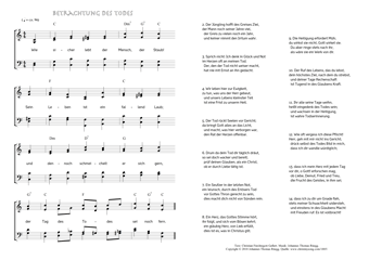 Hymn score of: Wie sicher lebt der Mensch, der Staub! - Betrachtung des Todes (Christian Fürchtegott Gellert/Johannes Thomas Rüegg)