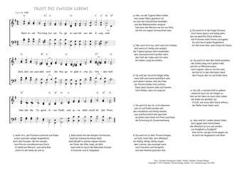 Hymn score of: Nach einer Prüfung kurzer Tage - Trost des ewigen Lebens (Christian Fürchtegott Gellert/Johannes Thomas Rüegg)