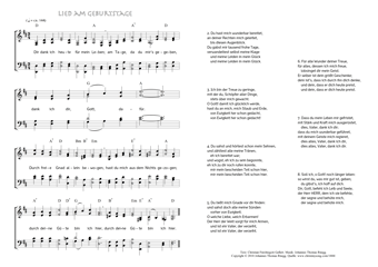 Hymn score of: Dir dank ich heute für mein Leben - Lied am Geburtstage (Christian Fürchtegott Gellert/Johannes Thomas Rüegg)