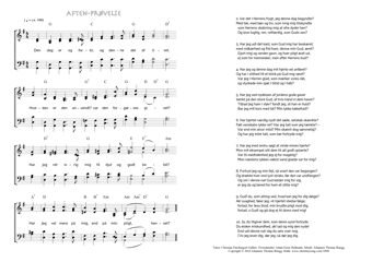 Hymn score of: Den dag er og forbi, og denne del af livet - Aften-prøvelse (Christian Fürchtegott Gellert/Johan Ernst Heilmann/Johannes Thomas Rüegg)
