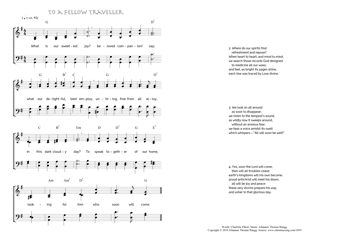 Hymn score of: What is our sweetest joy? - To a Fellow Traveller (Charlotte Elliott/Johannes Thomas Rüegg)