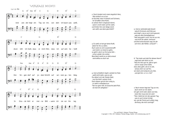 Hymn score of: Und wieder liegt ein Tag vor mir - Verzage nicht! (Johannes Thomas Rüegg)