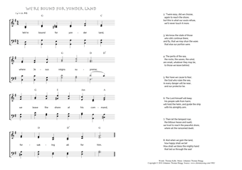 Hymn score of: We're bound for yonder land (Thomas Kelly/Johannes Thomas Rüegg)