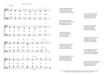 Hymn score of: Det er den dag, som Gud har skabt - Jule-Sang (Christian Fürchtegott Gellert/Johan Ernst Heilmann/Johannes Thomas Rüegg)