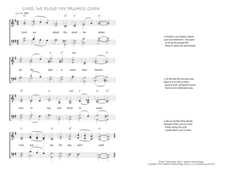 Hymn score of: Lord, we plead thy promise given (Thomas Kelly/Johannes Thomas Rüegg)
