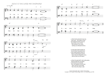 Hymn score of: Jesus is the Lord my Shepherd (Thomas Kelly/Johannes Thomas Rüegg)