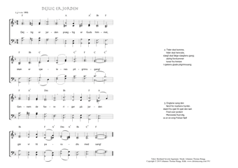 Hymn score of: Dejlig er jorden (Bernhard Severin Ingemann/Johannes Thomas Rüegg)