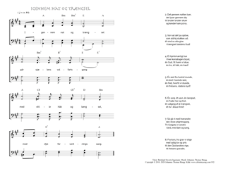 Hymn score of: Igennem nat og trængsel (Bernhard Severin Ingemann/Johannes Thomas Rüegg)