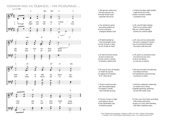 Hymn score of Danish/English: Igennem nat og trængsel - Through night and tribulation - The Pilgrimage of the Soul (Bernhard Severin Ingemann/Gilbert Tait/Johannes Thomas Rüegg)