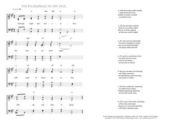Hymn score of: Through night and tribulation - The Pilgrimage of the Soul (Bernhard Severin Ingemann/Gilbert Tait/Johannes Thomas Rüegg)
