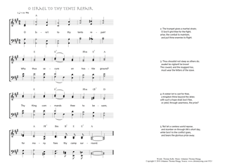Hymn score of: O Israel to thy tents repair (Thomas Kelly/Johannes Thomas Rüegg)