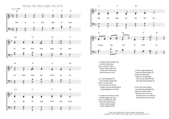 Hymn score of: Stille er min sjæl til Gud (Hans Adolph Brorson/Johannes Thomas Rüegg)